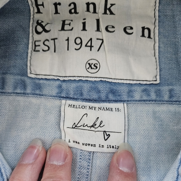 Frank & Eileen Acid Washed Luke Button Down Top Shirt Size X-Small - Picture 11 of 15